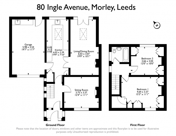 Floor Plan Image for 2 Bedroom Semi-Detached House for Sale in Ingle Avenue, Morley