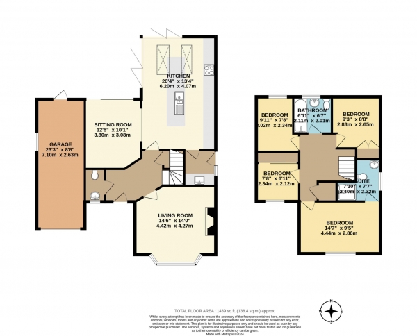 Floor Plan Image for 4 Bedroom Detached House for Sale in Turnberry Gardens, Tingley