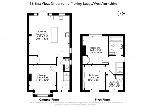 Floor Plan Image for 3 Bedroom Semi-Detached House for Sale in East View, Gildersome, LS27.