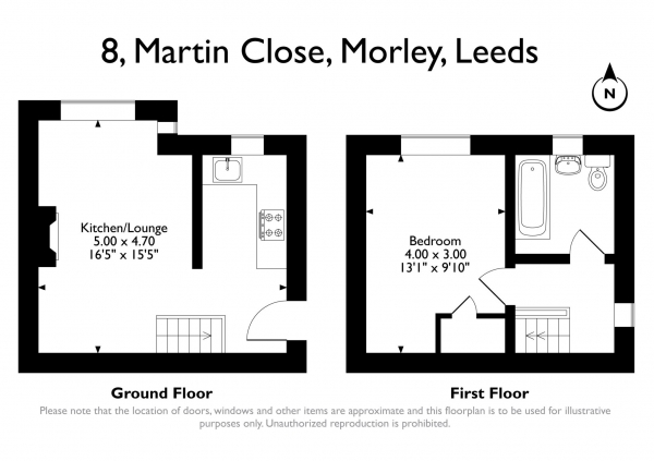 Floor Plan Image for 1 Bedroom Town House for Sale in Martin Close, Morley