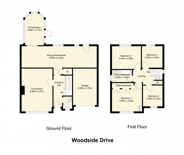 Floor Plan Image for 4 Bedroom Detached House for Sale in Woodside Drive, Churwell, Morley, LS27 9NL