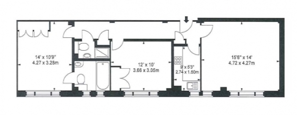 Floor Plan Image for 2 Bedroom Apartment to Rent in Hill Street, London