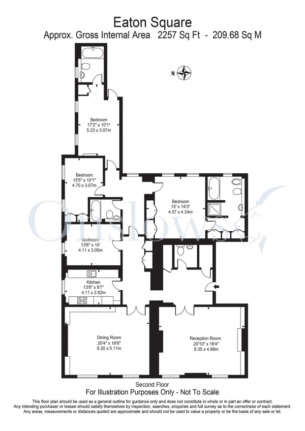 Floor Plan Image for 4 Bedroom Apartment for Sale in Eaton Square, London