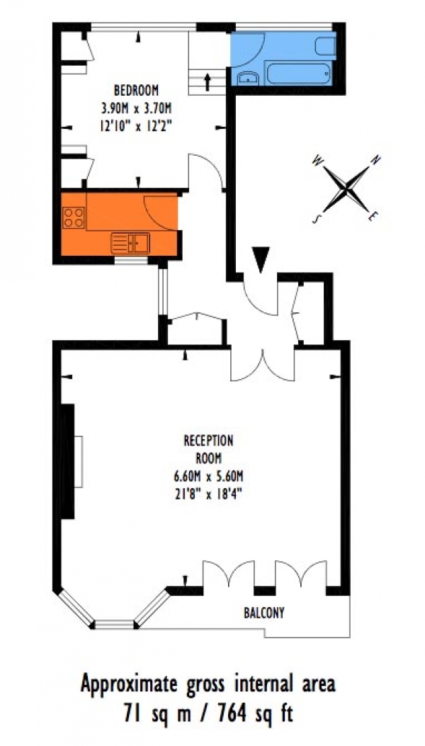 Floor Plan Image for 1 Bedroom Apartment for Sale in Embankment Gardens, London