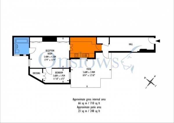 Floor Plan Image for 1 Bedroom Apartment to Rent in Lowndes Street, London