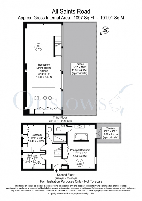 Floor Plan Image for 3 Bedroom Duplex to Rent in All Saints Road, London