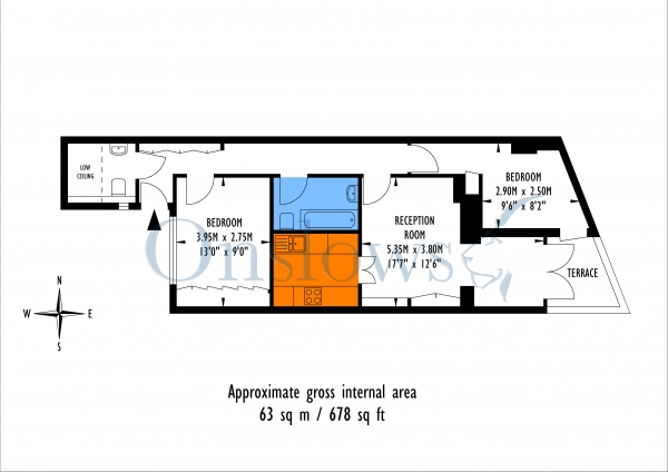 Floor Plan Image for 2 Bedroom Apartment to Rent in Kempsford Gardens, London