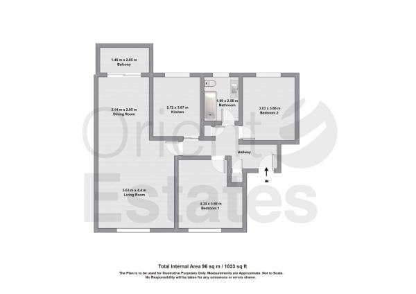 Floor Plan Image for 2 Bedroom Flat for Sale in Station Road, London