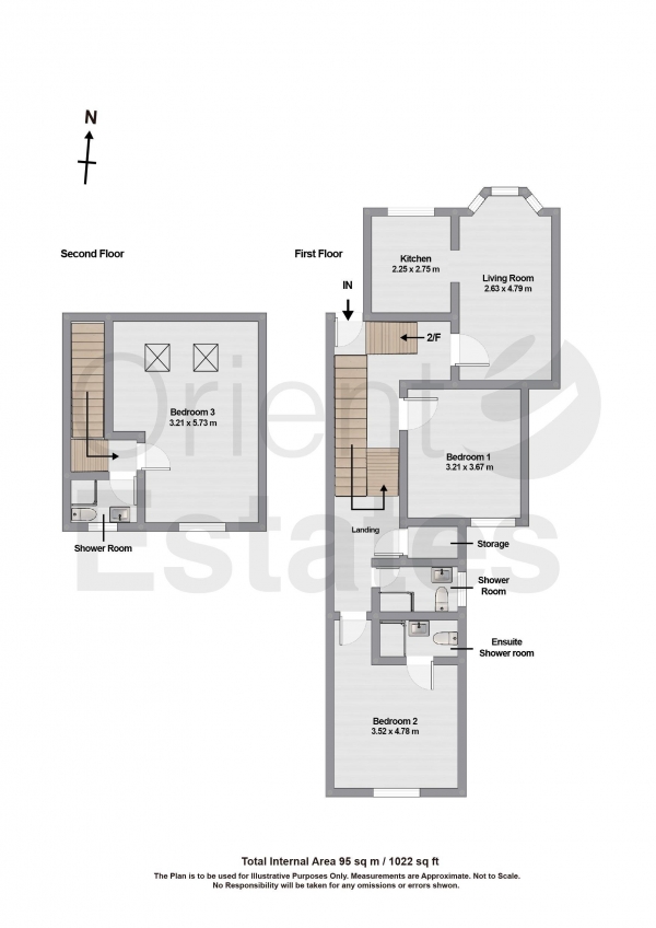 Floor Plan Image for 3 Bedroom Flat for Sale in Park Road, London