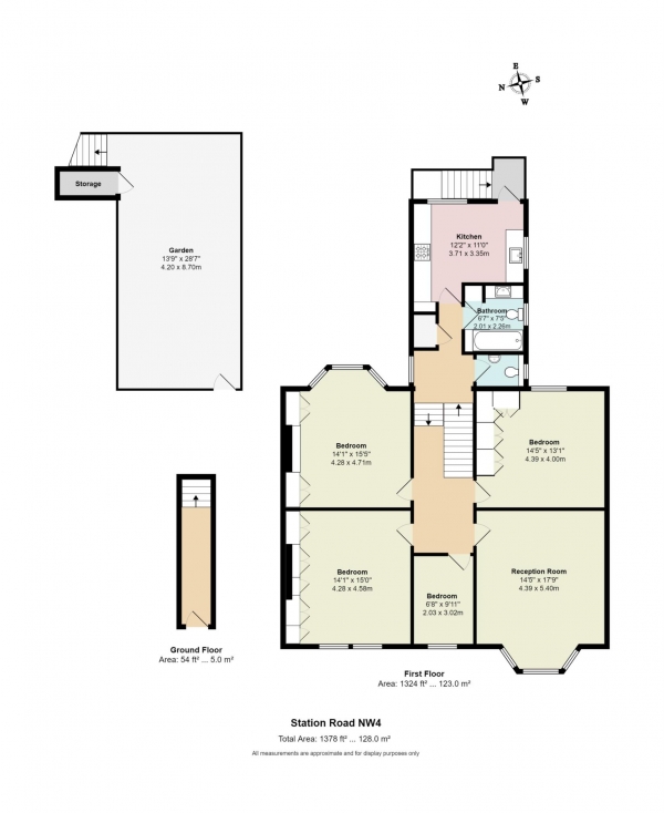 Floor Plan Image for 4 Bedroom Flat for Sale in Station Road, London