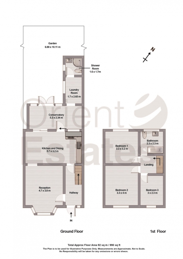 Floor Plan Image for 3 Bedroom Terraced House for Sale in Layfield Road, Hendon