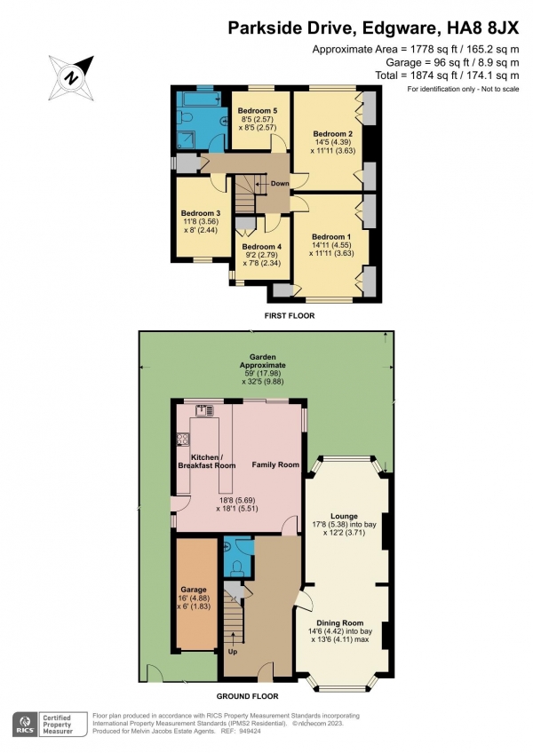 Floor Plan Image for 4 Bedroom Terraced House for Sale in Audley Road, Hendon