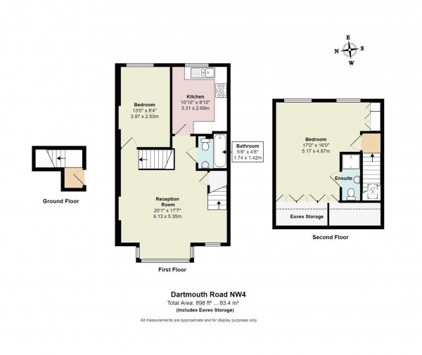 Floor Plan Image for 2 Bedroom Duplex for Sale in Dartmouth Rd, London