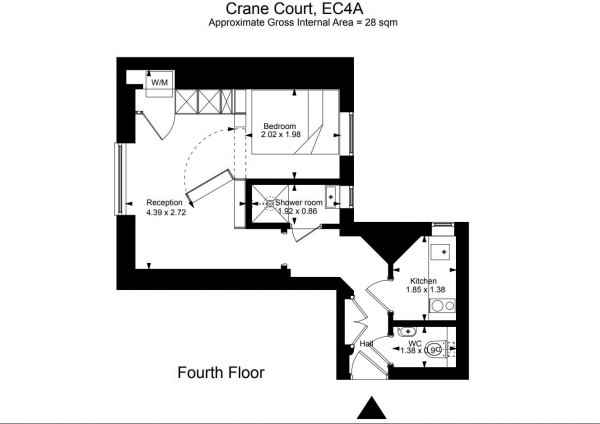 Floor Plan Image for 1 Bedroom Studio for Sale in Crane Court, City Of London