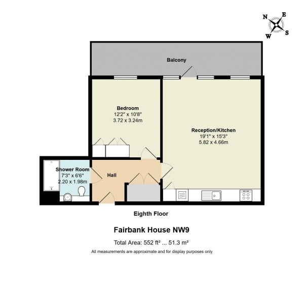 Floor Plan Image for 1 Bedroom Apartment for Sale in Beaufort Square, Colindale