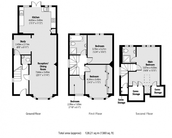 Floor Plan Image for 4 Bedroom Semi-Detached House for Sale in Holder Hill, London