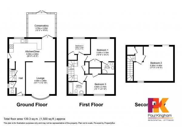 Floor Plan Image for 4 Bedroom Detached House to Rent in Dunston Hill, Tring