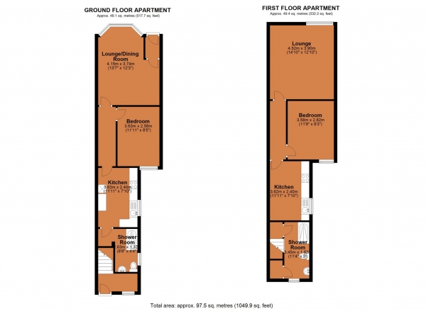 Floor Plan Image for 2 Bedroom Terraced House for Sale in Bridget Street, New Bilton