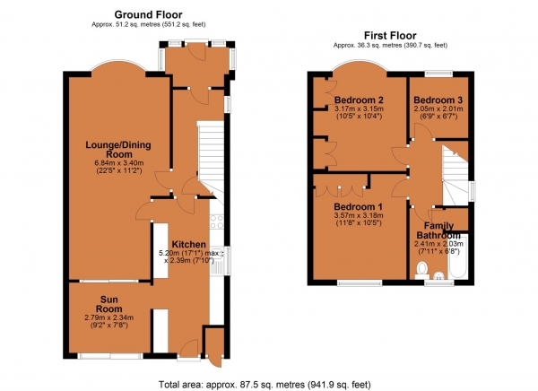 Floor Plan Image for 3 Bedroom Semi-Detached House for Sale in Church Road, Ryton On Dunsmore