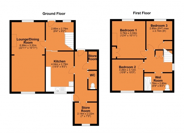 Floor Plan Image for 3 Bedroom Semi-Detached House for Sale in Langdale Road, Hinckley