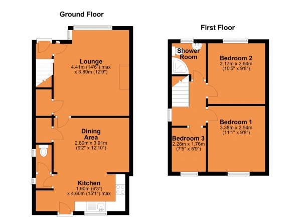 Floor Plan Image for 3 Bedroom Semi-Detached House for Sale in Balcombe Road, Hillmorton