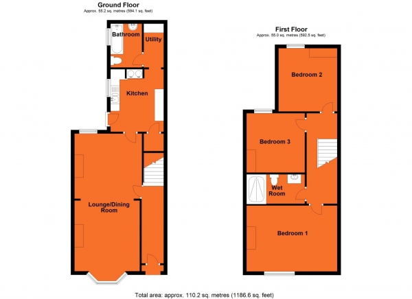 Floor Plan Image for 3 Bedroom Terraced House for Sale in Windsor Street, Town Centre