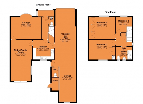 Floor Plan Image for 3 Bedroom Semi-Detached House for Sale in Leamington Road, Styvechale