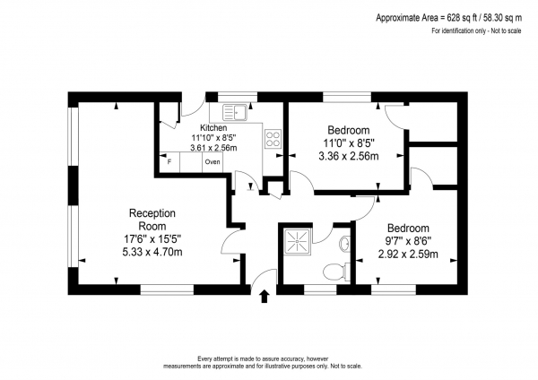 Floor Plan Image for 2 Bedroom Park Home for Sale in MEADOWLANDS PARK - ADDLESTONE / WEYBRIDGE