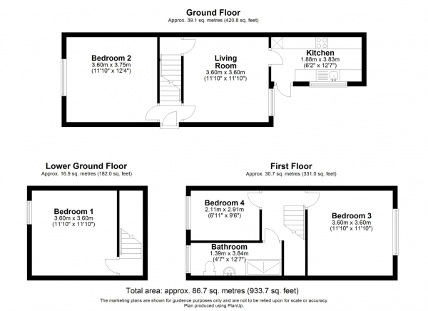 Floor Plan Image for 4 Bedroom Terraced House for Sale in Avenue Terrace, Lincoln