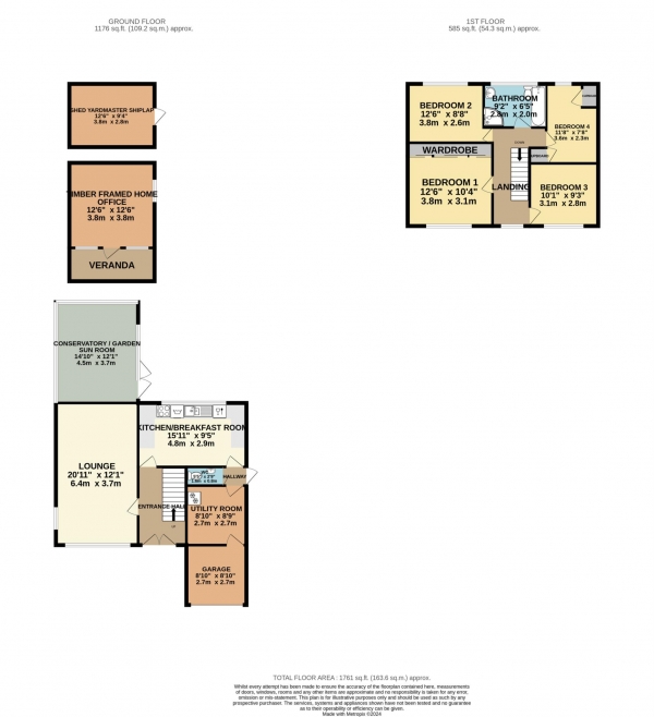 Floor Plan Image for 4 Bedroom Detached House for Sale in Church Hill, Ingham