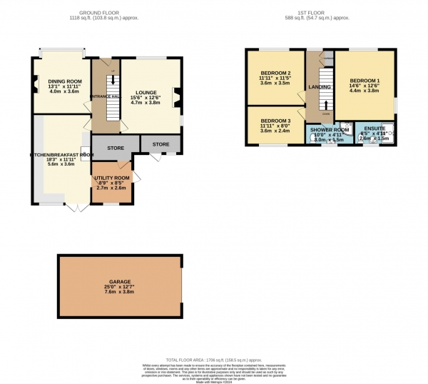 Floor Plan Image for 3 Bedroom Detached House for Sale in Sutton Road, Mansfield