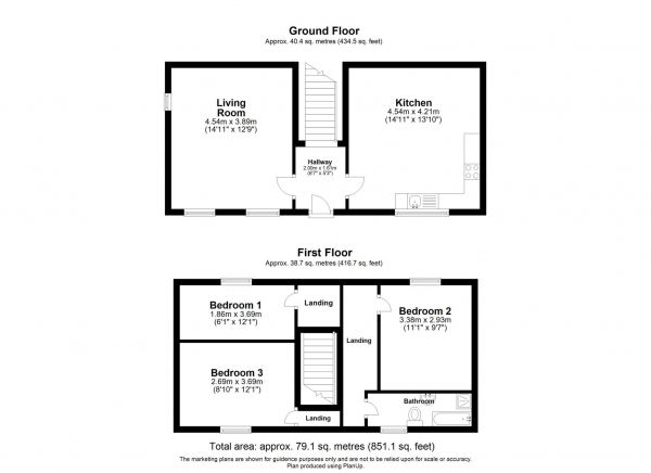 Floor Plan Image for 3 Bedroom Detached House for Sale in Bar Lane, Waddington, Lincoln