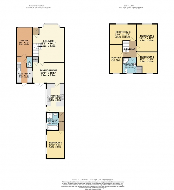 Floor Plan for 5 Bedroom Semi-Detached House for Sale in St Andrews Drive, Lincoln, LN6, 7UG - Offers in Excess of &pound300,000