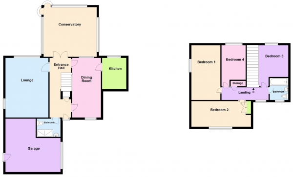 Floor Plan Image for 4 Bedroom Detached House for Sale in Arlington Court, Washingborough