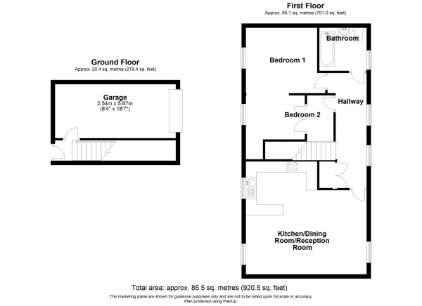 Floor Plan Image for 2 Bedroom Coach House for Sale in Leveret Chase, Witham St Hughs