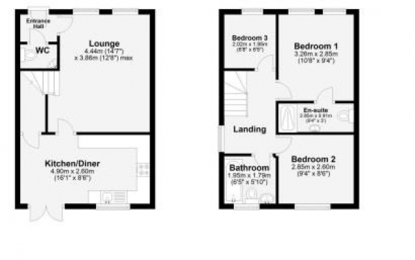 Floor Plan Image for 3 Bedroom Semi-Detached House for Sale in Sleaford Road, Branston, Lincoln