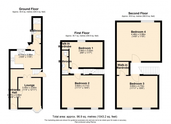 Floor Plan Image for 4 Bedroom Terraced House for Sale in Lindum Road, Lincoln