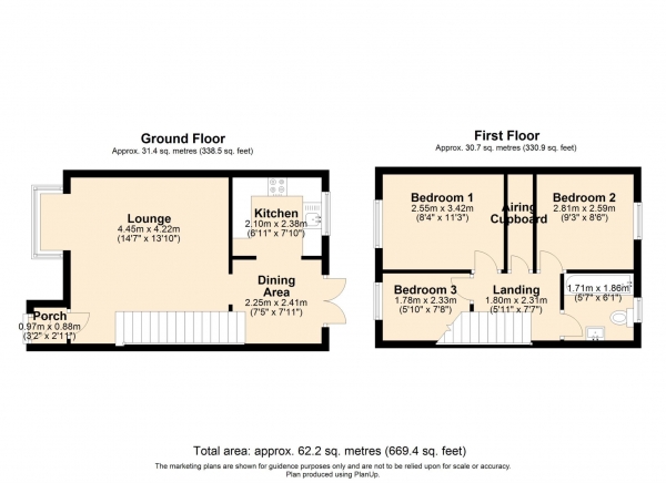 Floor Plan Image for 3 Bedroom Semi-Detached House for Sale in Blacks Close, Waddington