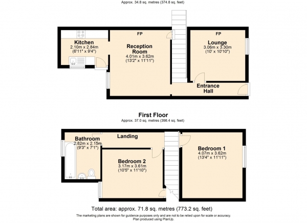 Floor Plan Image for 2 Bedroom Terraced House for Sale in Dorset Street, Lincoln