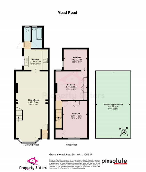 Floor Plan Image for 2 Bedroom Terraced House for Sale in Mead Road, Edgware, HA8