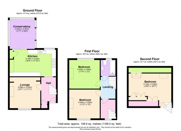 Floor Plan Image for 2 Bedroom Terraced House for Sale in Gervase Road, Edgware, HA8