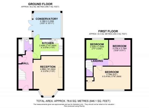 Floor Plan Image for 3 Bedroom End of Terrace House for Sale in The Meads, Edgware, HA8