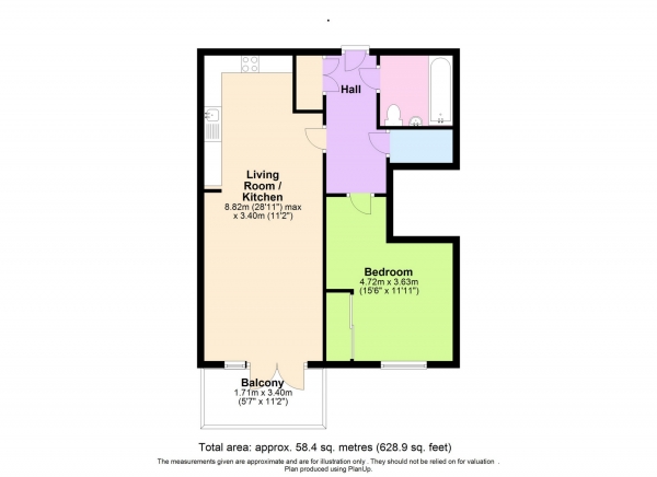 Floor Plan Image for 1 Bedroom Apartment for Sale in Trobridge Parade, Grahame Park Way, NW9