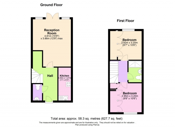 Floor Plan Image for 2 Bedroom End of Terrace House for Sale in Honiton Gardens, Mill Hill, NW7