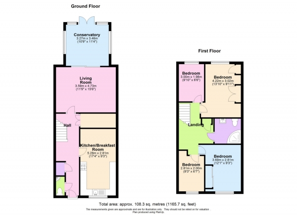 Floor Plan Image for 4 Bedroom Terraced House for Sale in Moorlands Avenue, Mill Hill, NW7