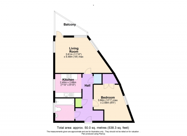 Floor Plan Image for 1 Bedroom Flat for Sale in Lanacre Avenue, Colindale, NW9