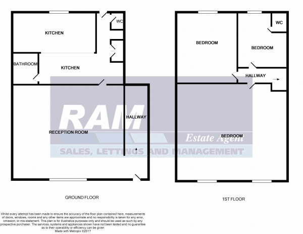 Floor Plan Image for 3 Bedroom Terraced House to Rent in Crown Road, Barkingside, Ilford