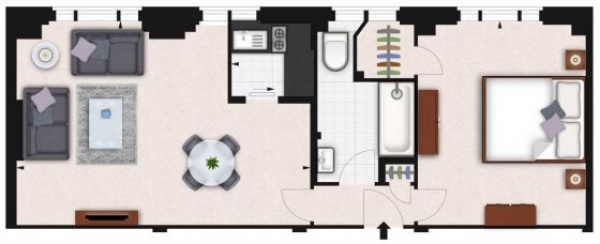 Floor Plan Image for 1 Bedroom Flat to Rent in Hill Street, Mayfair