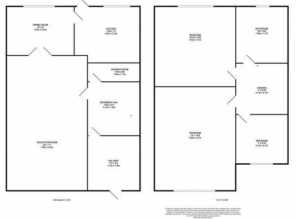 Floor Plan Image for 3 Bedroom Terraced House to Rent in Fordyke Road, Dagenham