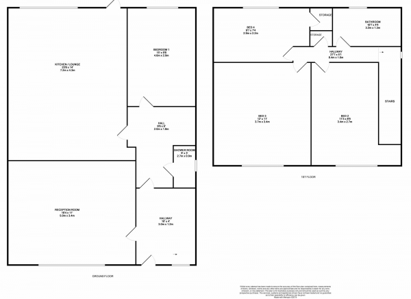 Floor Plan Image for 4 Bedroom Semi-Detached House to Rent in Knights Way, Ilford